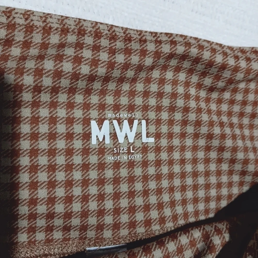 3 X$25  Madewell Flex Leggings - Check Print High-rise, slim fit. Size L